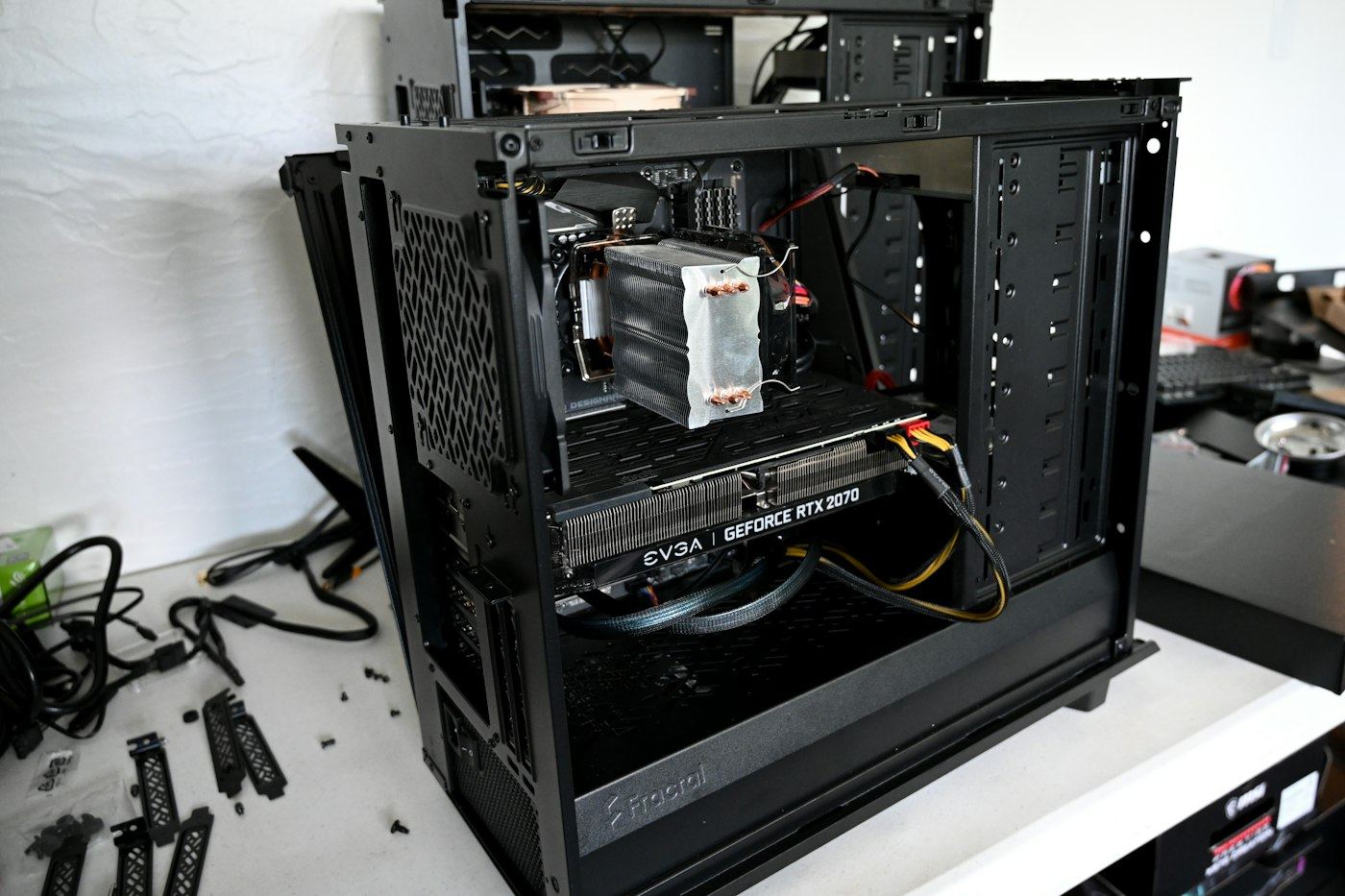 Open desktop PC tower